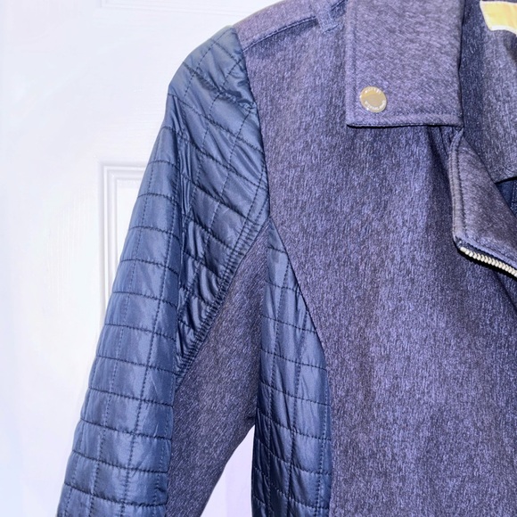 Michael Kors Women's Navy Blue Heather Winter Rain Coat Jacket SZ M​ - Picture 2 of 13